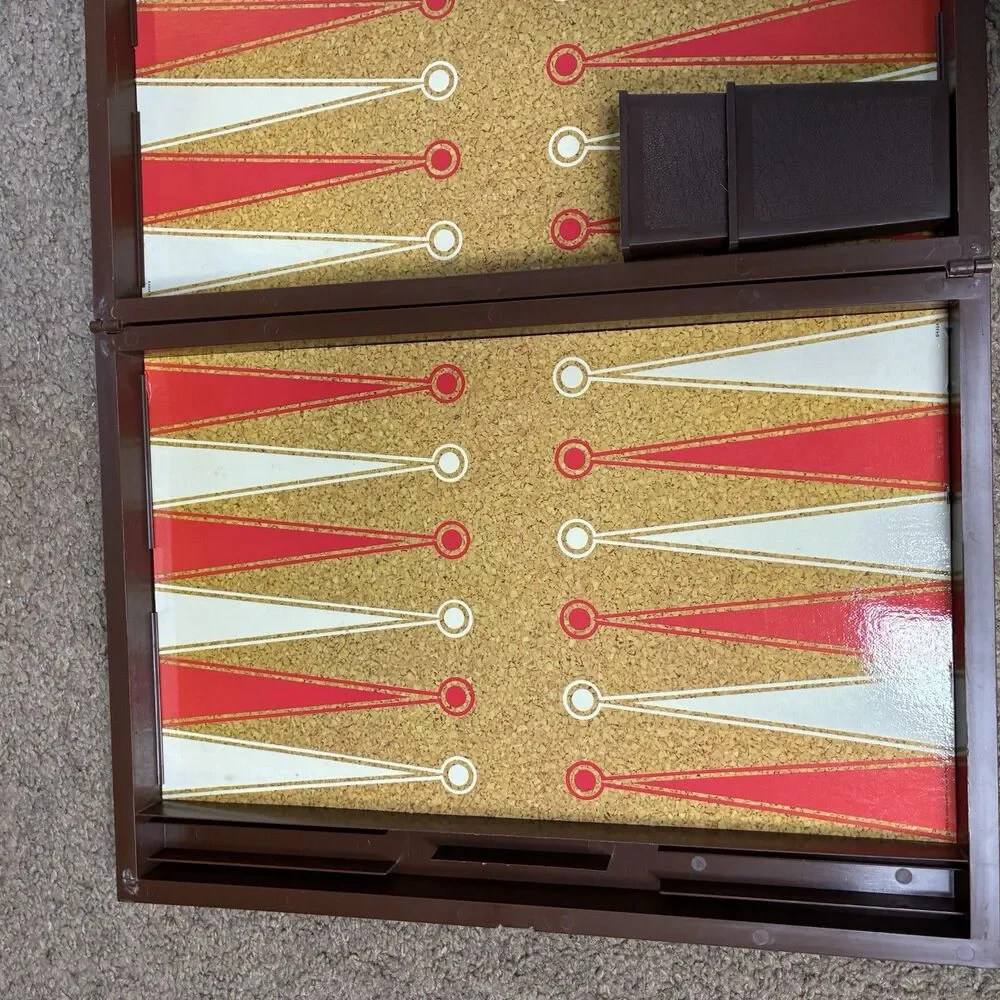 1973 E.S. Lowe Tournament Backgammon Complete In Box Nice Condition Game Night